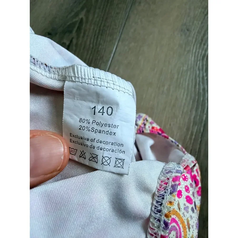 Girls Unicorn Print Gymnastics Dance Leotard L
